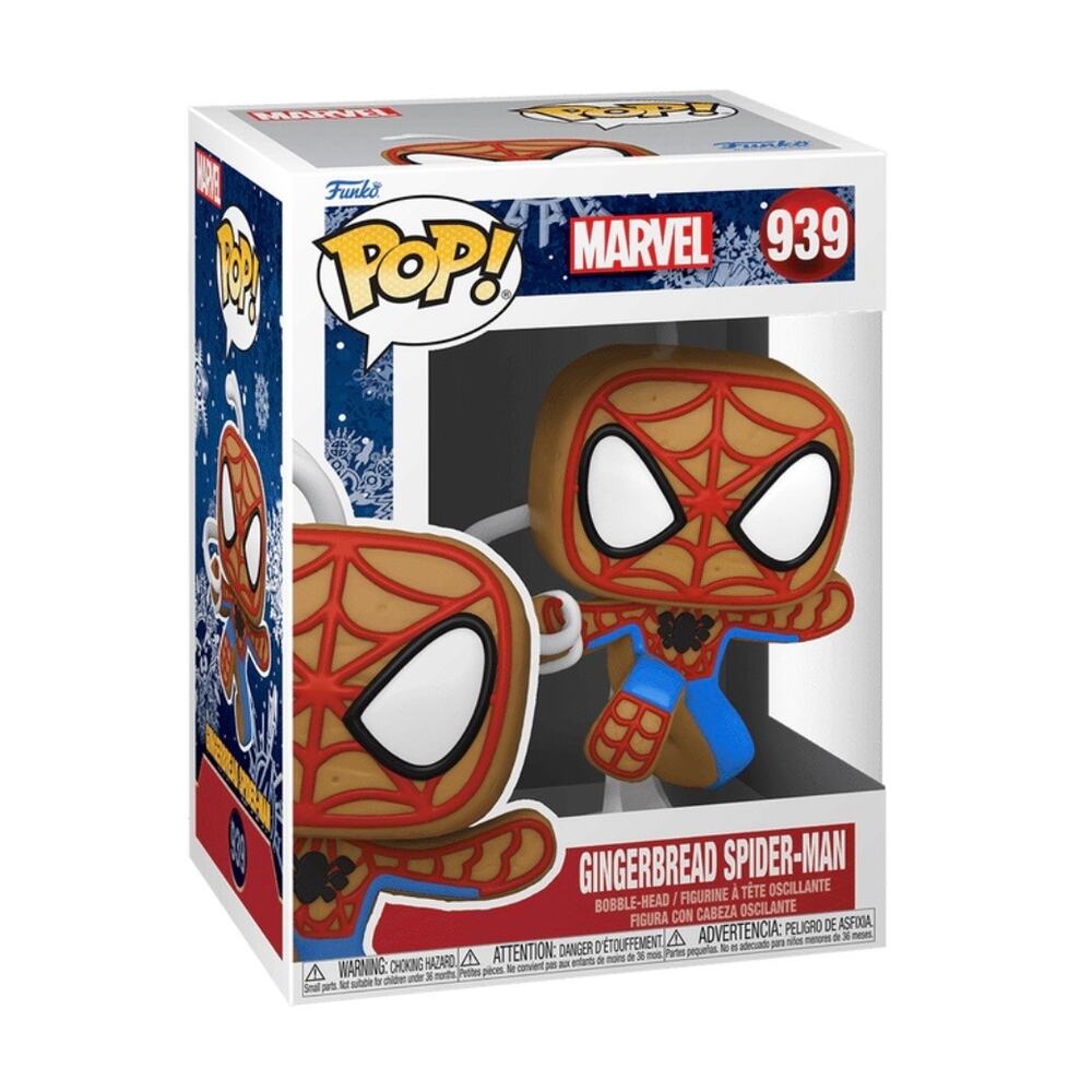 Gingerbread Spider-Man Funko Pop #939 Bobble-Head Marvel Vinyl Figure NIB MCU